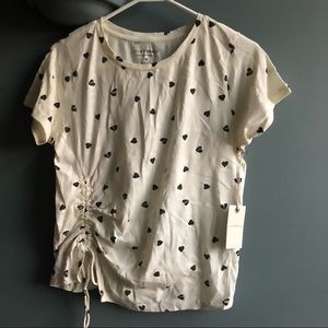 Lucky Brand heart pattern tee